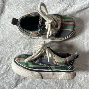 BabyGap Size 7c Plaid Sneakers